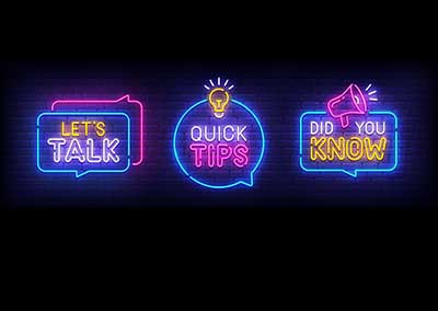 Neon Signs in Different Colors