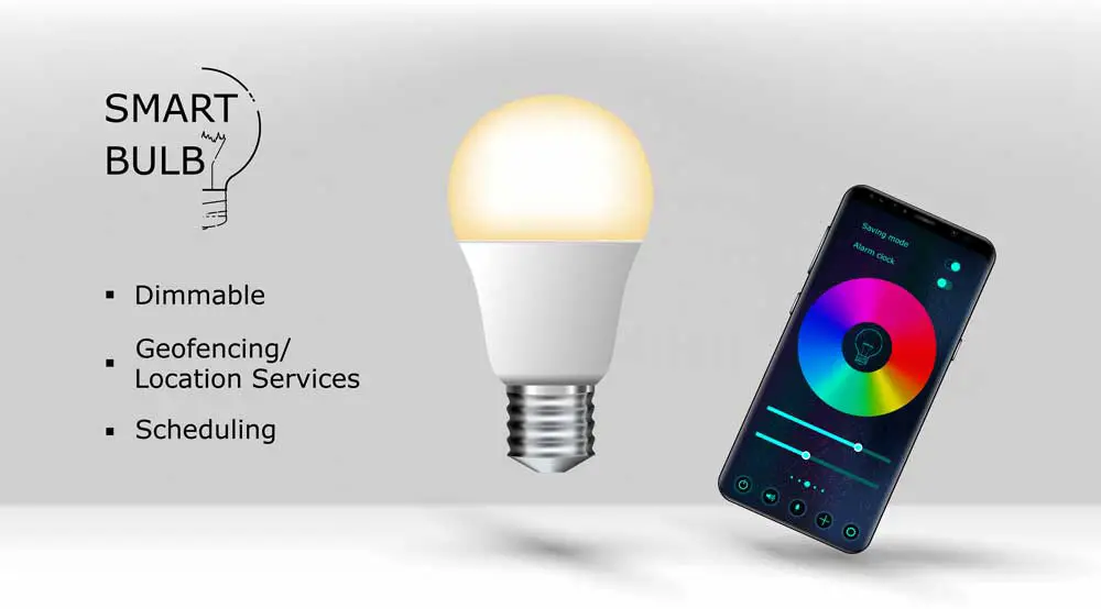 A smart WiFi-controlled color-changing light bulb