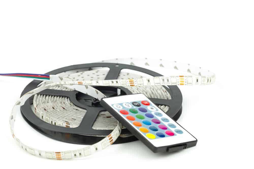 An LED strip light with a remote control