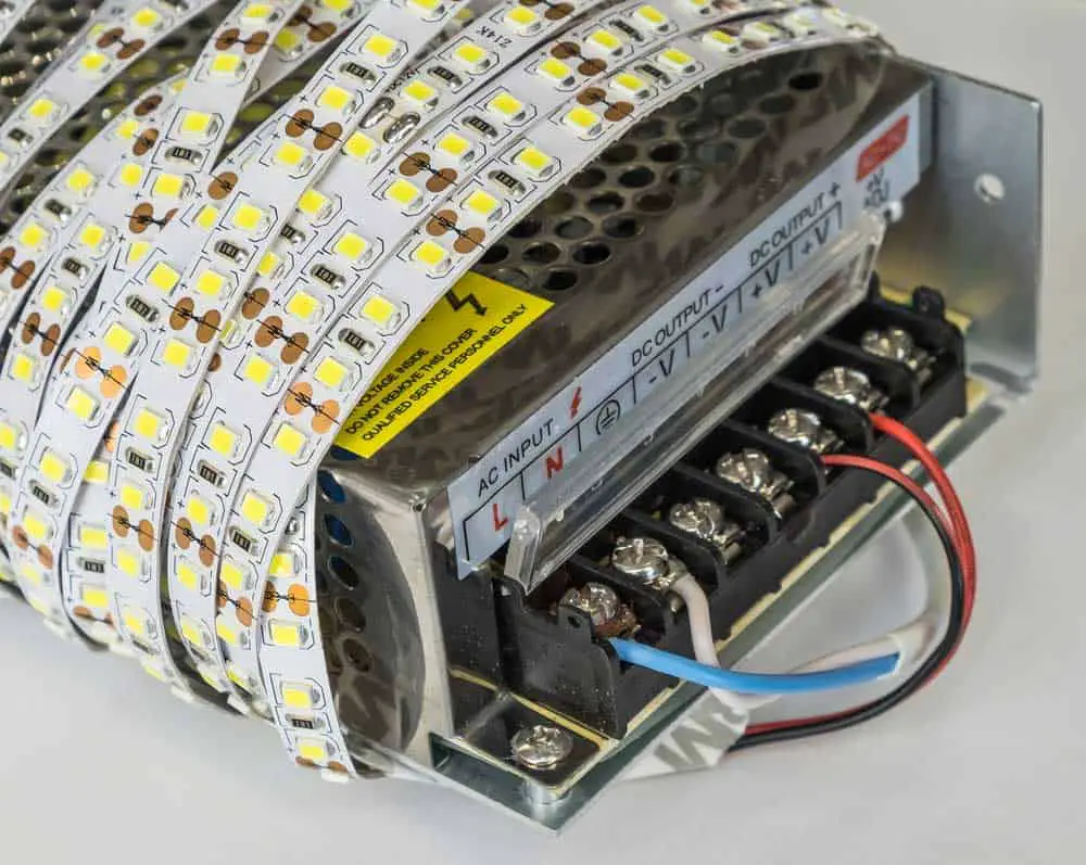 An LED strip’s power supply