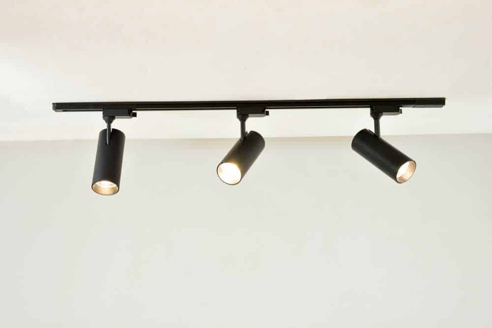 LED track lighting is perfect for galleries. 