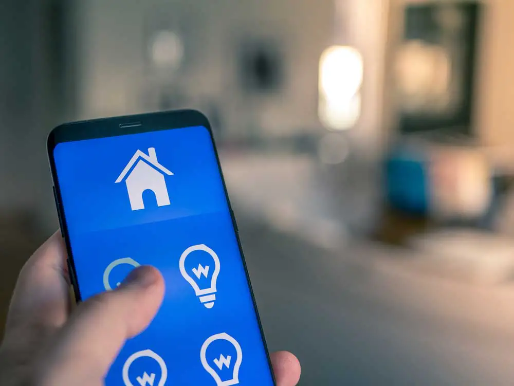  Smart home automation is a cell phone device that controls the lights in the house.