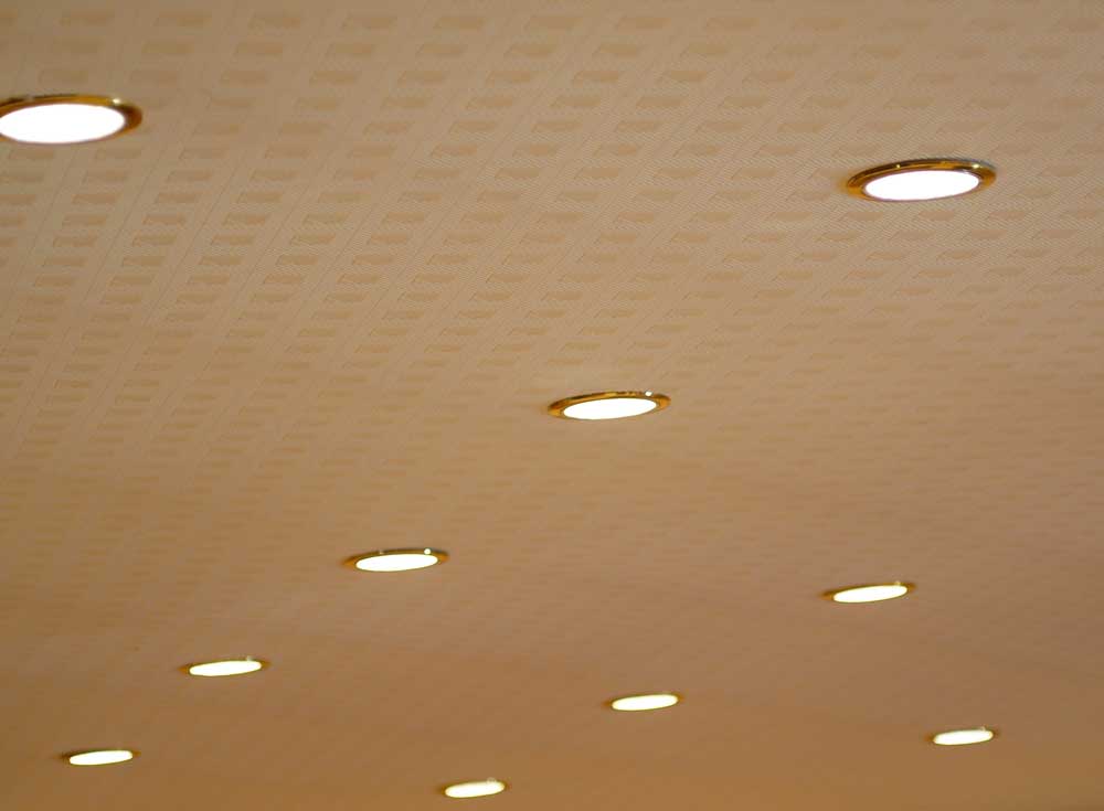 Recessed vs. Surface Mounted Light: Rows of Recessed Lights