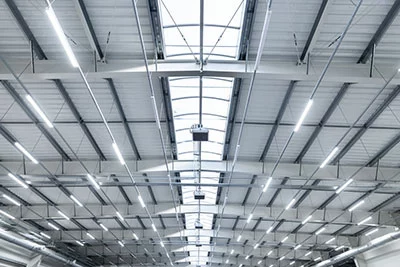 LED tubed in warehouse