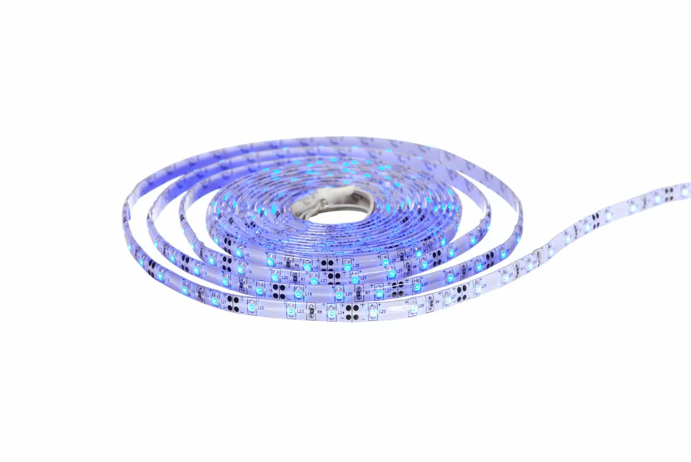 Blue waterproof LED strips.