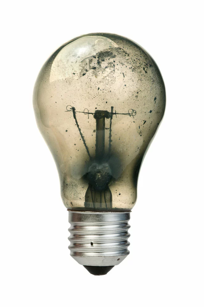 Burned-out light bulb