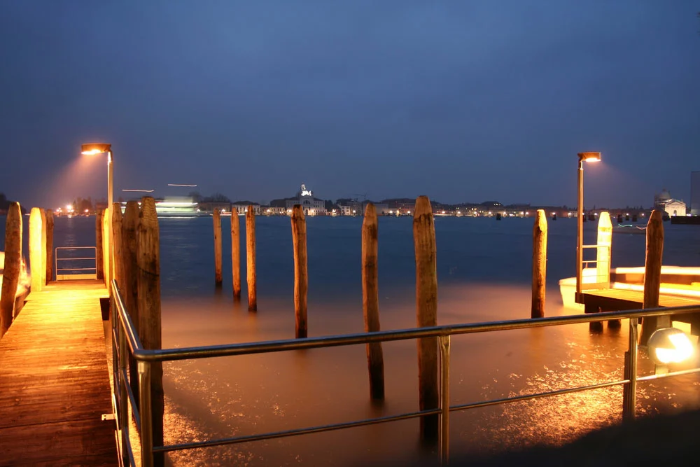 Lights on the dock