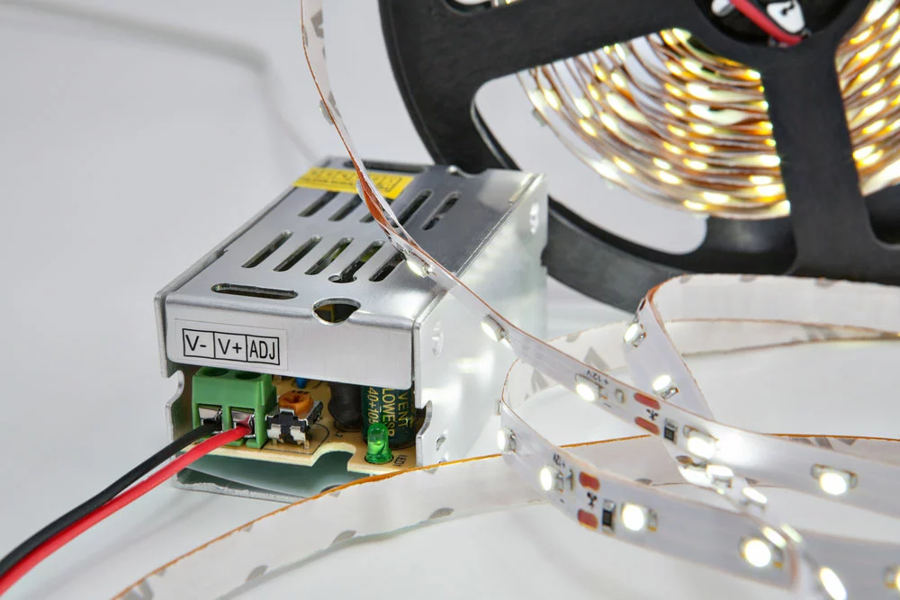 An LED driver with a voltage converter