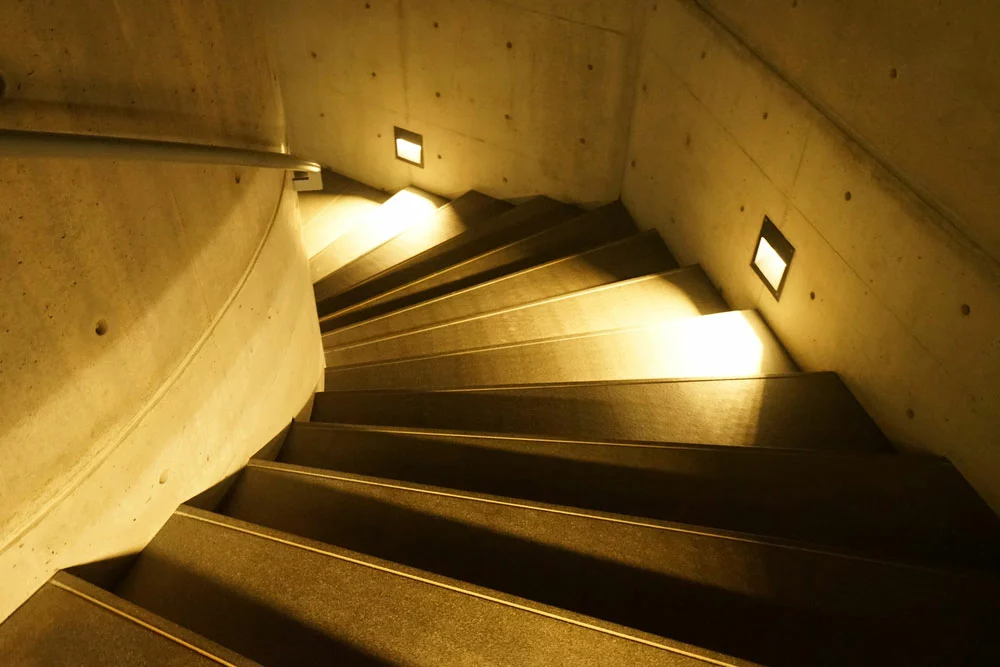 Recessed Lights on a staircase
