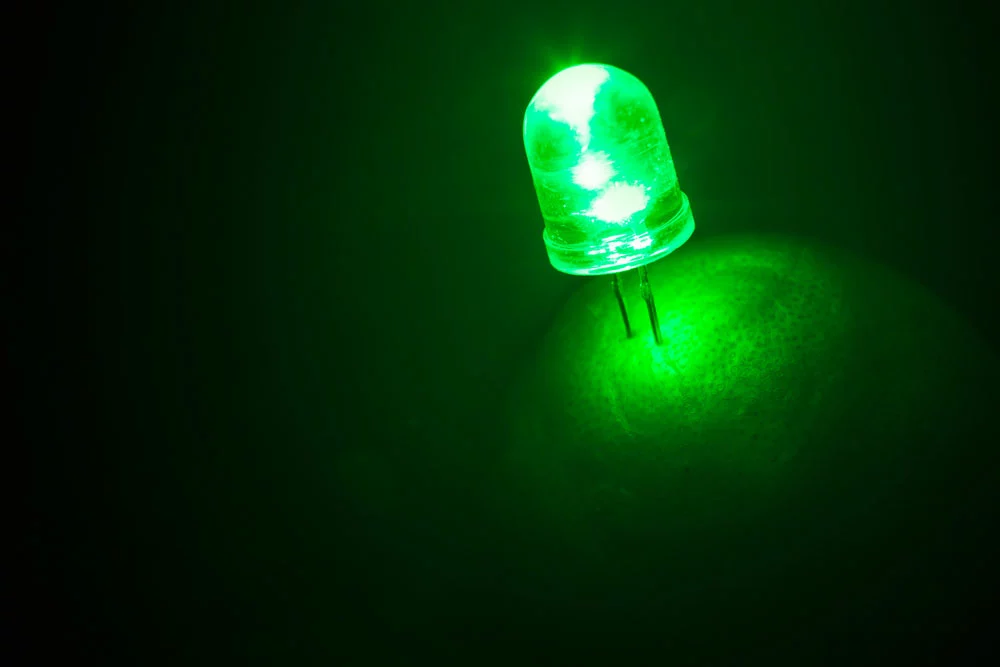 A small green LED