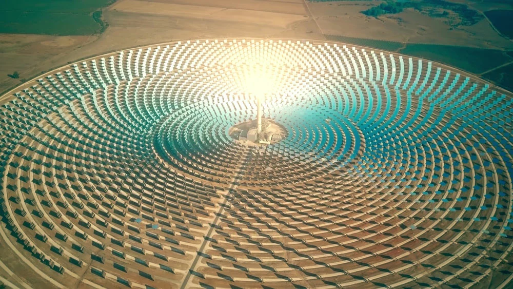 A concentrated solar power plant