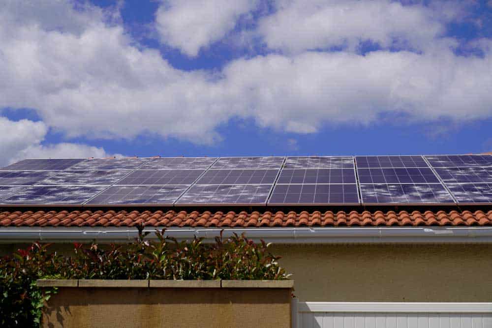 A shattered photovoltaic panel after hail