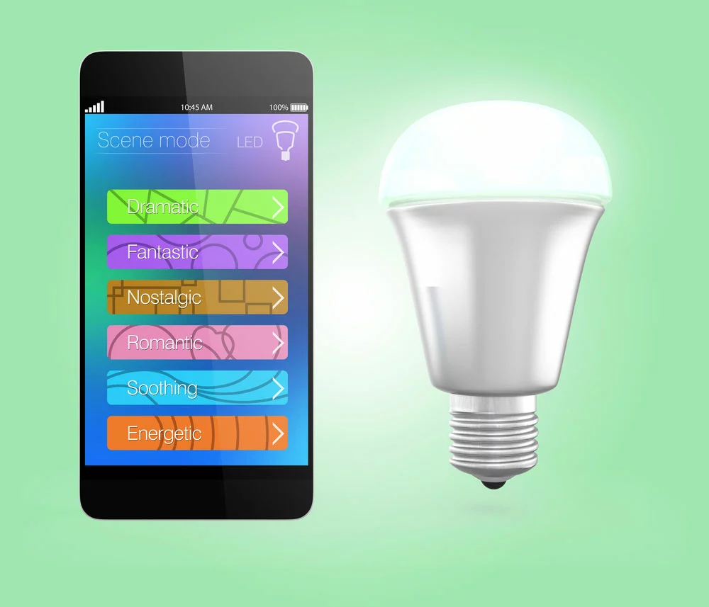 LED light color controlled by smartphone app