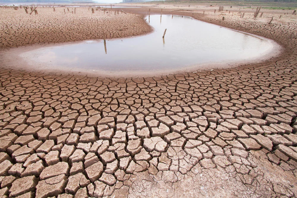 Climate change and drought land