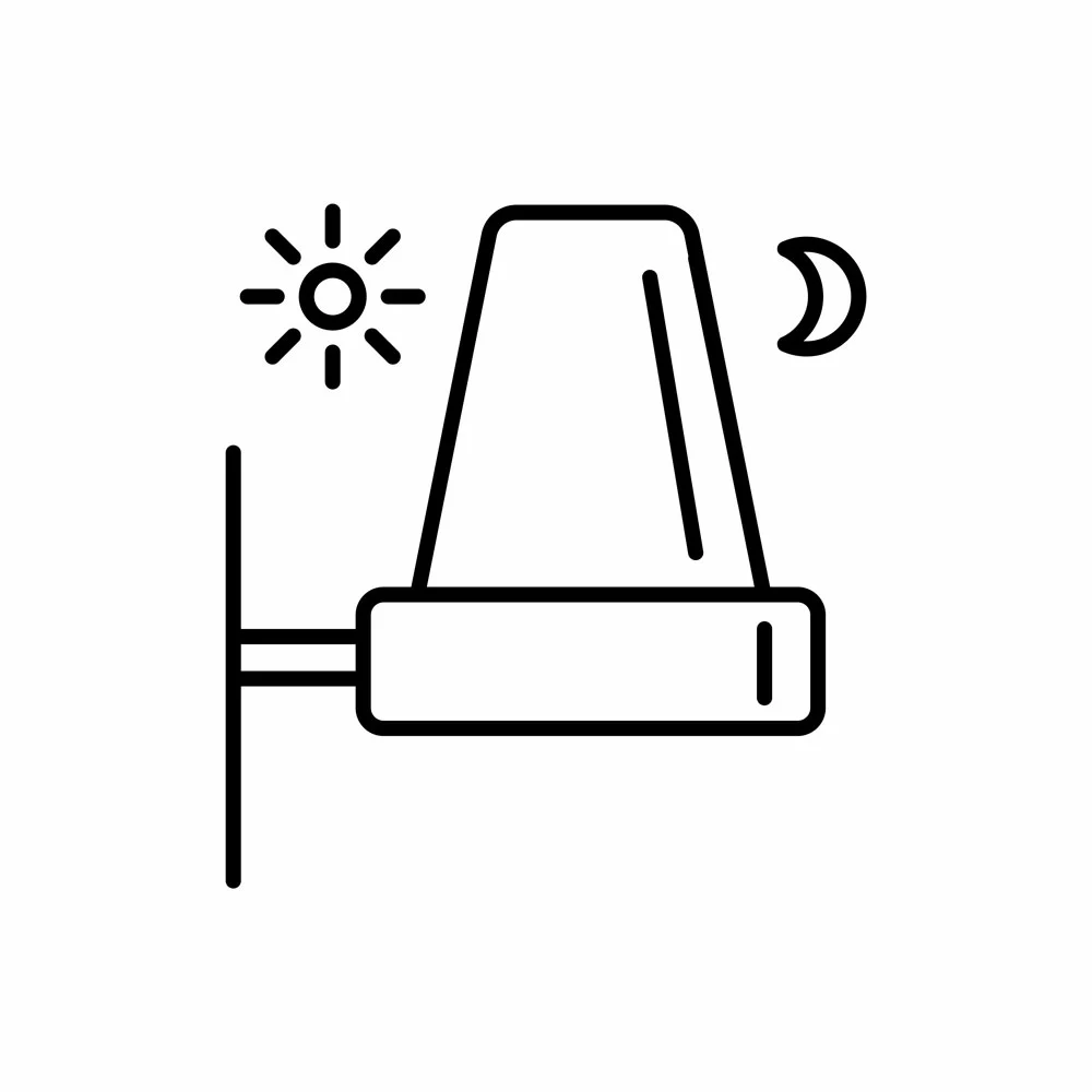 Dusk to dawn light sensor vector image