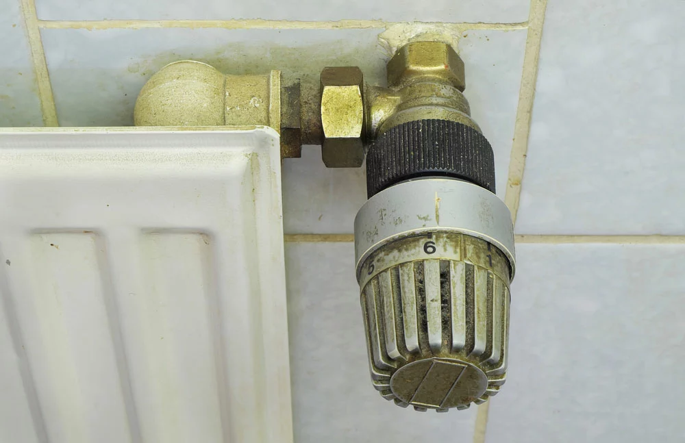 Outdated old, and dirty radiator valve
