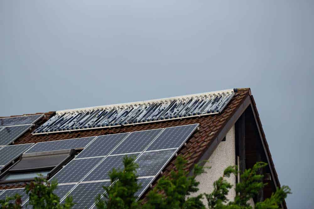 A heavy hail storm breaks solar panels.