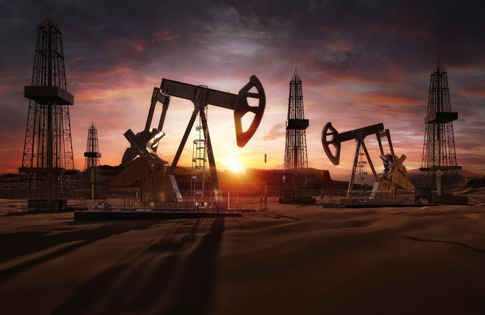 An oil field