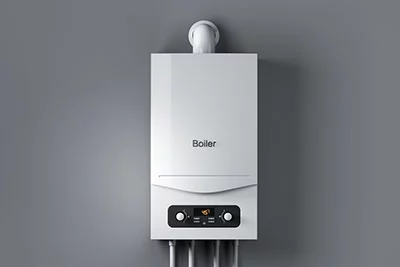 High-tech boiler on a wall