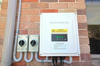 Solar inverter on a wall