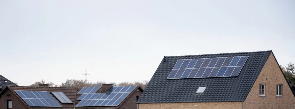 Solar panels on houses