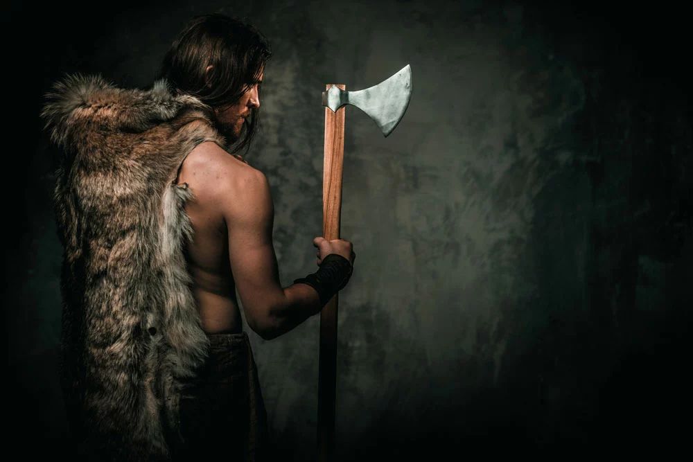 A Viking warrior with an ax.