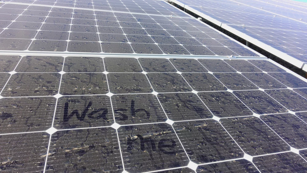  Dusty solar panels