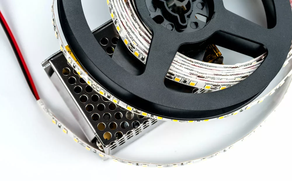LED strip with power supply for voltage of 12 volts