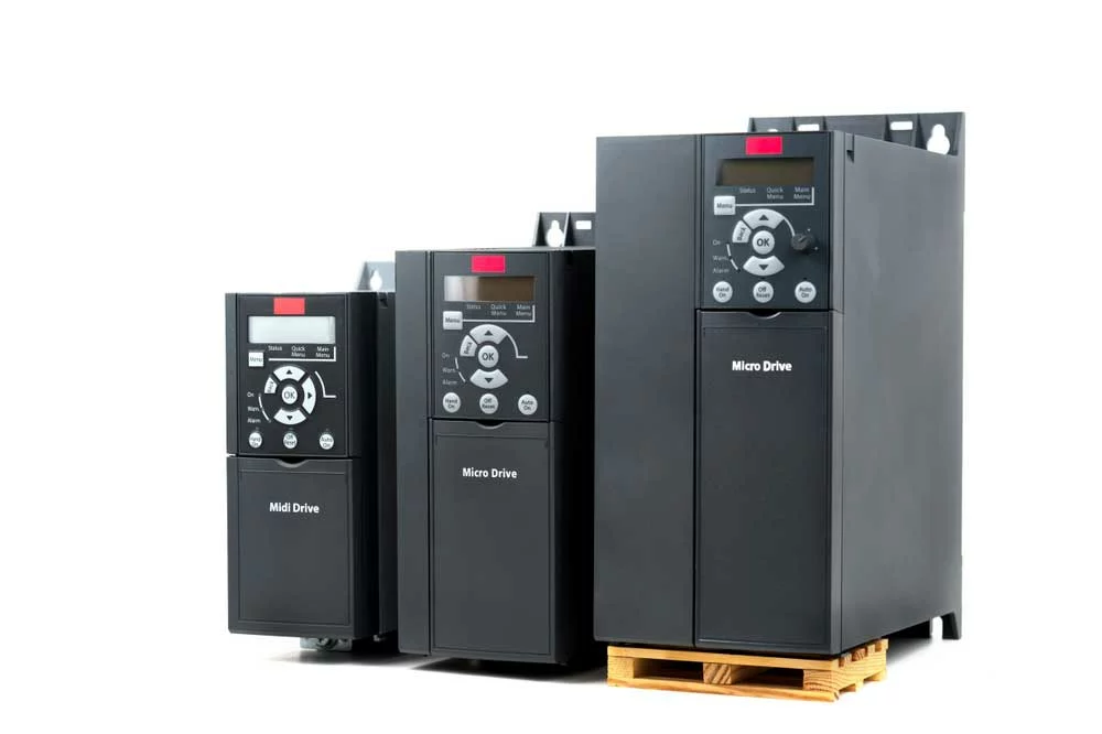 Three differently-sized inverters with varying capacities