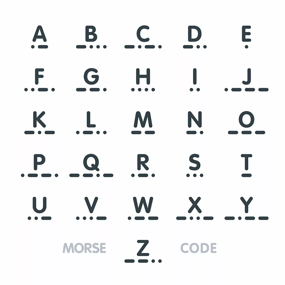 Morse code. 