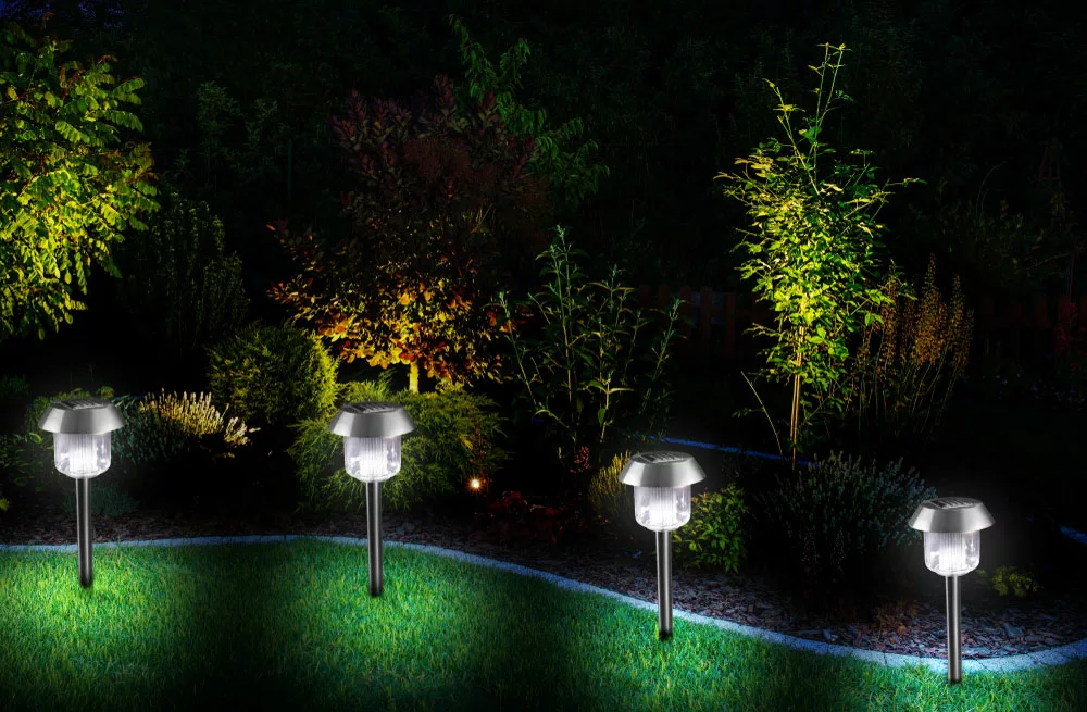 Illuminated Garden by LED Lighting.