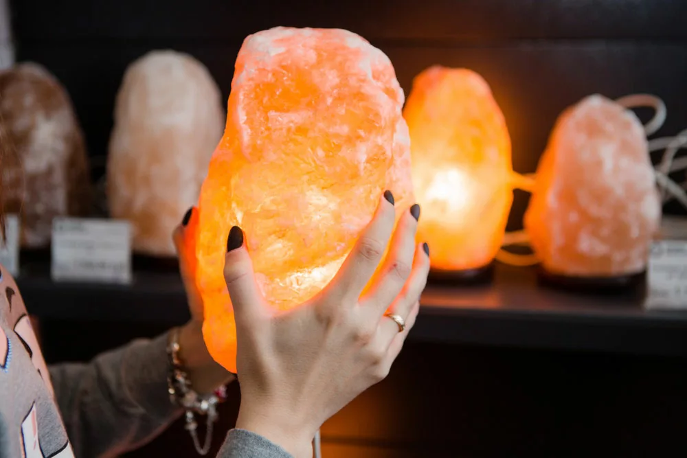 Woman Holding Salt Lamp 