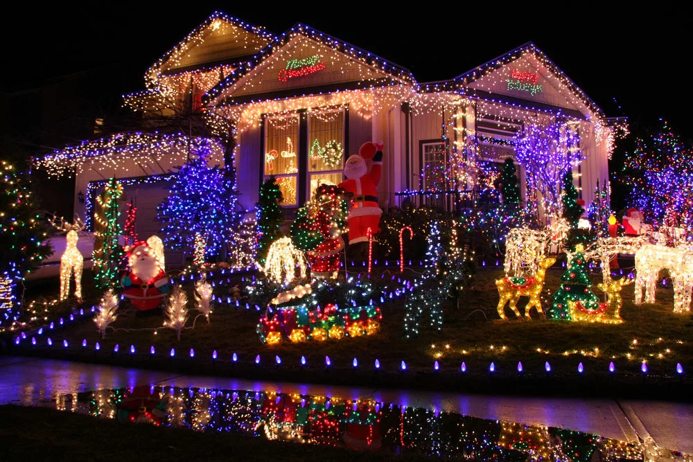 Christmas lights display