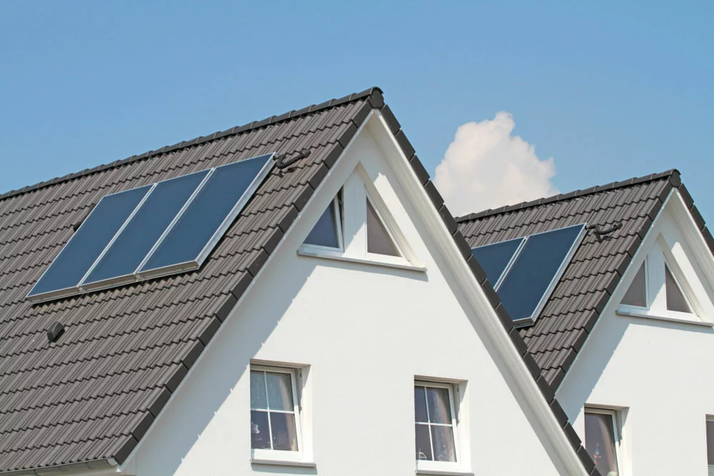 Solar thermal systems on roofs