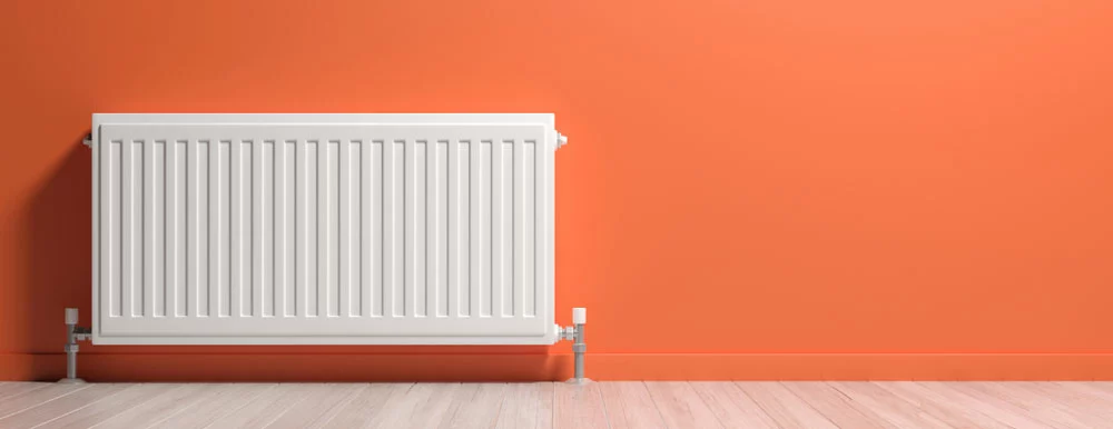 A radiator in the living room.