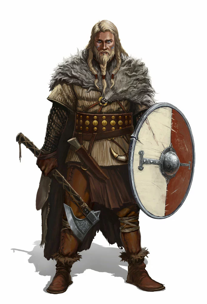 A Viking Holding an Axe